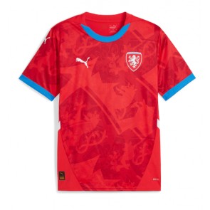 Lacne Muži Futbalové dres Česká Republika ME 2024 Krátky Rukáv - Domáci